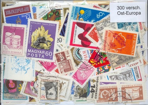 300 verschiedene briefmarken - 300,