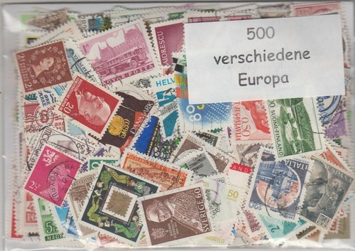 500 verschiedene briefmarken - verschiedene,