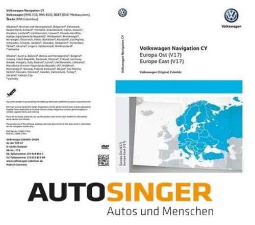Navigations dvd europa ost - vw, navigations-dvd